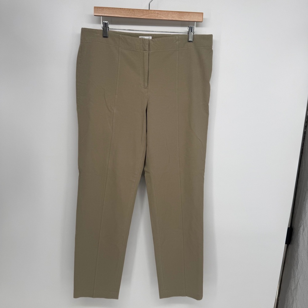 J.Jill Premium Bi-Stretch Khaki Tan Trousers Pants Sz. 14 30" inseam WPT096083